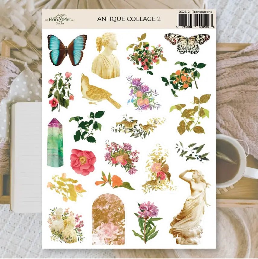 Stickers Plan & Plot Studio Vinyl - Antique Collage 2 - 1 - Plan & Plot Studio - Tidformera