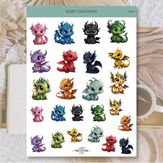 Stickers Plan & Plot Studio Vinyl - Baby Dragons - 1 - Plan & Plot Studio - Tidformera