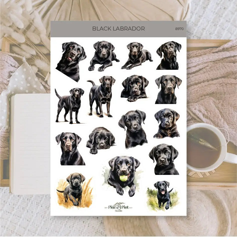 Stickers Plan & Plot Studio Vinyl - Black Labrador - 1 - Plan & Plot Studio - Tidformera