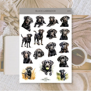 Stickers Plan & Plot Studio Vinyl - Black Labrador - 1 - Plan & Plot Studio - Tidformera