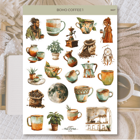 Stickers Plan & Plot Studio - Vinyl - Boho coffee 1 - 1 - Plan & Plot Studio - Tidformera