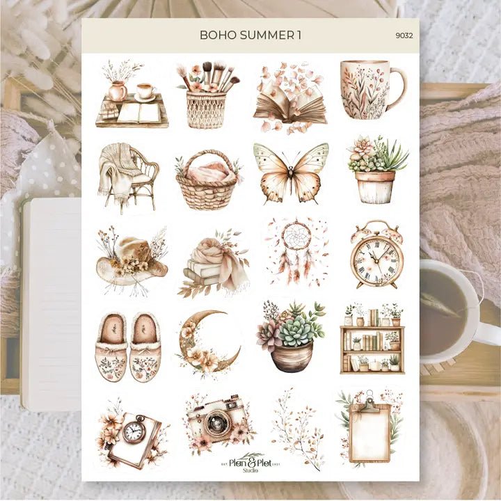 Stickers Plan & Plot Studio Vinyl - Boho summer 1 - 1 - Plan & Plot Studio - Tidformera