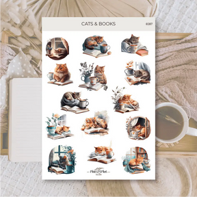 Stickers Plan & Plot Studio Vinyl - Cats & books - 1 - Plan & Plot Studio - Tidformera