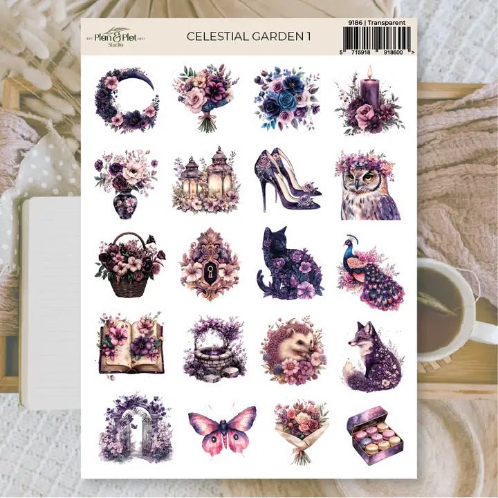Stickers Plan & Plot Studio Vinyl - Celestial Garden 1 - 1 - Plan & Plot Studio - Tidformera