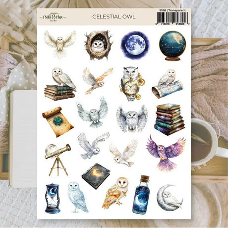 Stickers Plan & Plot Studio Vinyl - Celestial Owl - 1 - Plan & Plot Studio - Tidformera