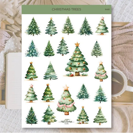 Stickers Plan & Plot Studio Vinyl - Christmas Trees - 1 - Plan & Plot Studio - Tidformera