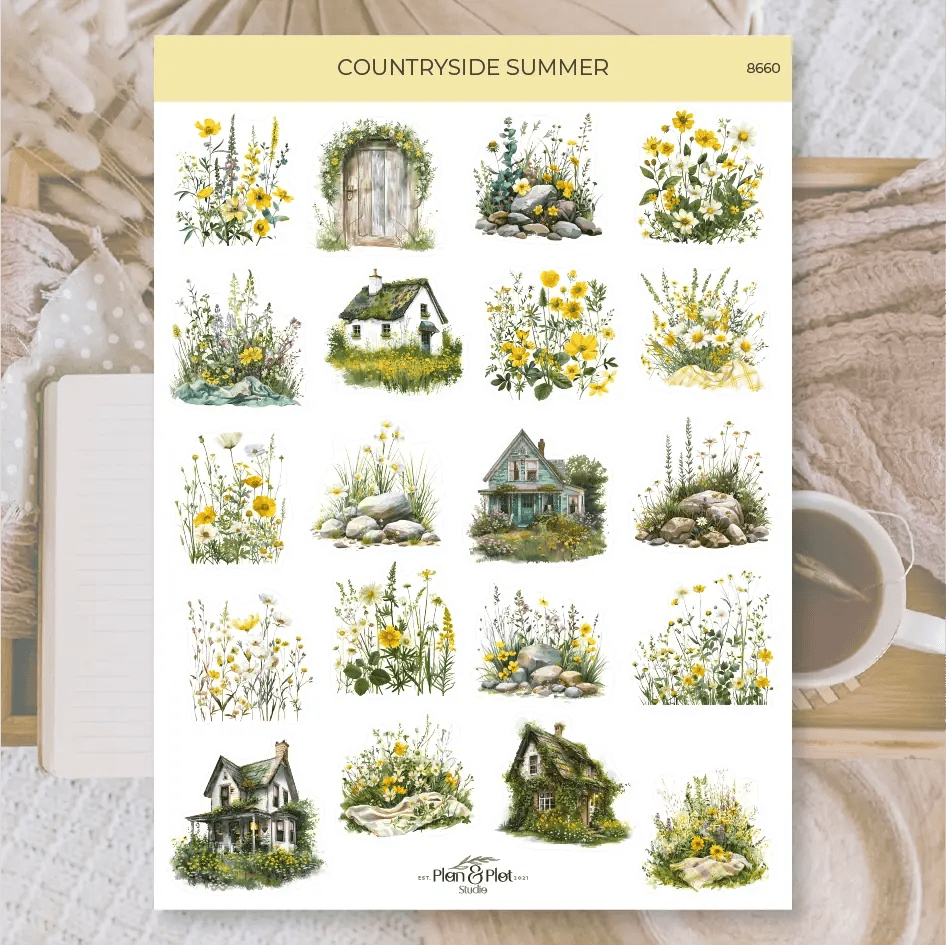 Stickers Plan & Plot Studio Vinyl - Countryside Summer – Tidformera