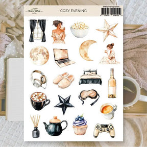 Stickers Plan & Plot Studio Vinyl - Cozy Evening - 1 - Plan & Plot Studio - Tidformera