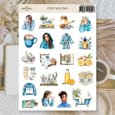 Stickers Plan & Plot Studio Vinyl - Cozy Sick Day - 1 - Plan & Plot Studio - Tidformera