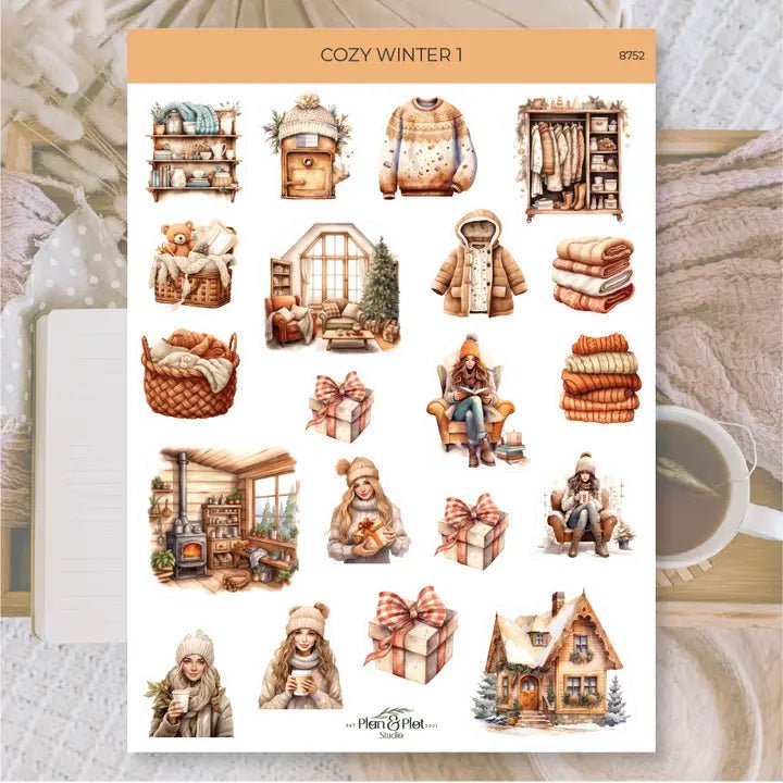 Stickers Plan & Plot Studio Vinyl - Cozy Winter 1 – Tidformera
