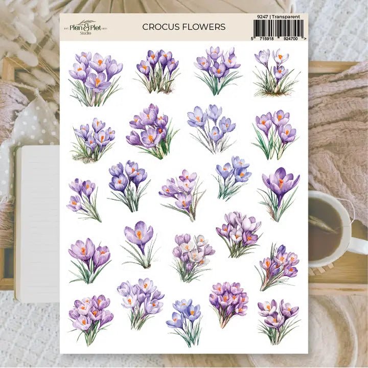 Stickers Plan & Plot Studio Vinyl - Crocus Flowers - 1 - Plan & Plot Studio - Tidformera