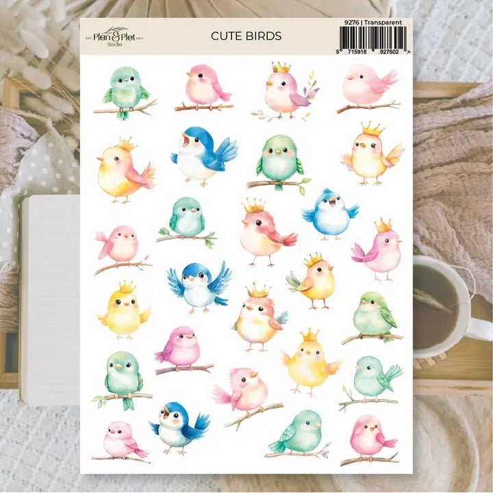 Stickers Plan & Plot Studio Vinyl - Cute Birds – Tidformera