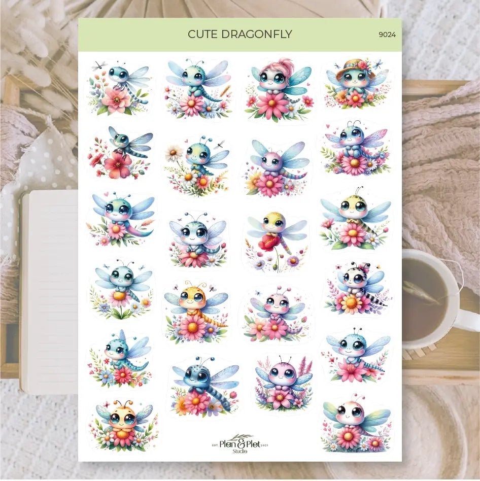 Stickers Plan & Plot Studio Vinyl - Cute Dragonfly – Tidformera