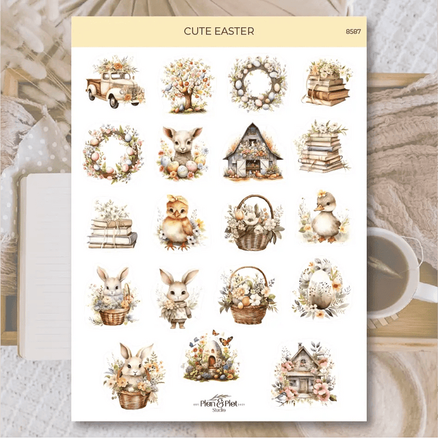 Stickers Plan & Plot Studio Vinyl - Cute Easter - 1 - Plan & Plot Studio - Tidformera