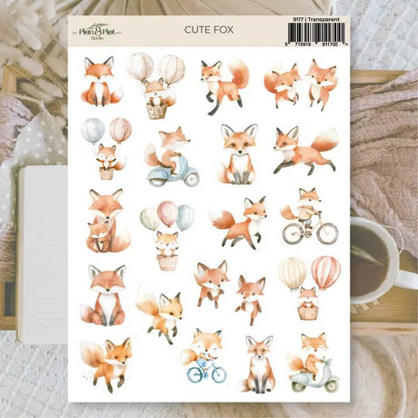 Stickers Plan & Plot Studio Vinyl - Cute Fox - 1 - Plan & Plot Studio - Tidformera