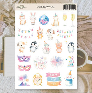 Stickers Plan & Plot Studio Vinyl - Cute New Year - 1 - Plan & Plot Studio - Tidformera