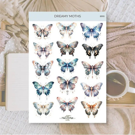 Stickers Plan & Plot Studio Vinyl - Dreamy Moths - 1 - Plan & Plot Studio - Tidformera
