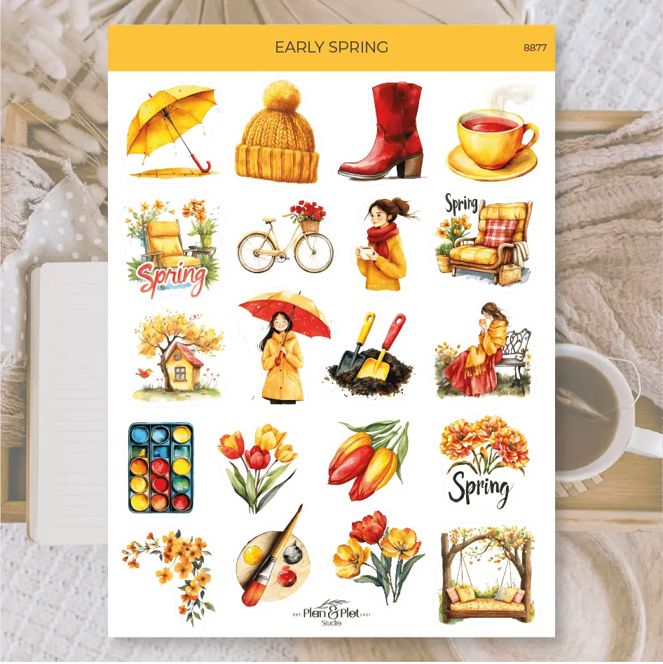 Early Spring Sticker Stickers Vinyl - Early spring - Plan & Plot Studio – Tidformera