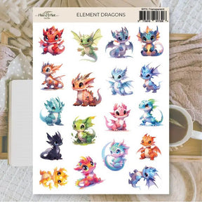 Stickers Plan & Plot Studio Vinyl - Element Dragons - 1 - Plan & Plot Studio - Tidformera