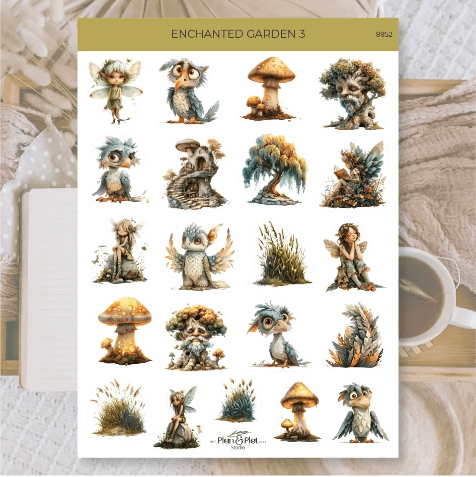 Stickers Plan & Plot Studio Vinyl - Enchanted Garden 3 – Tidformera