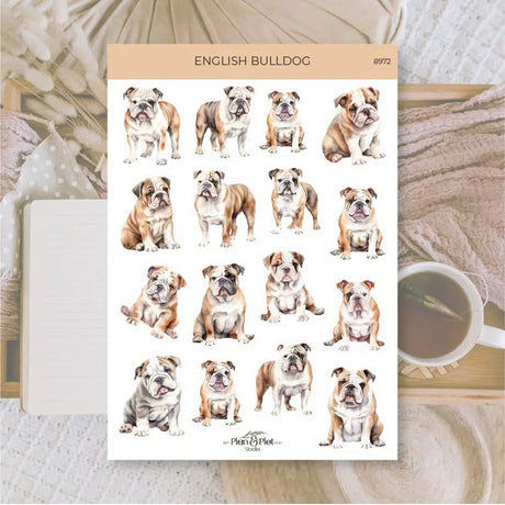 Stickers Plan & Plot Studio Vinyl - English bulldog - 1 - Plan & Plot Studio - Tidformera