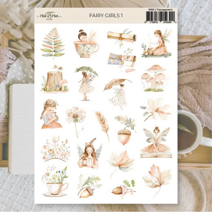 Stickers Plan & Plot Studio Vinyl - Fairy Girls 1 - 1 - Plan & Plot Studio - Tidformera