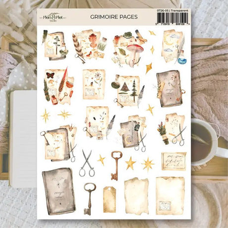 Stickers Plan & Plot Studio Vinyl - Grimoire Pages - 1 - Plan & Plot Studio - Tidformera