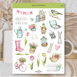 Stickers Plan & Plot Studio Vinyl - Hello Spring - 1 - Plan & Plot Studio - Tidformera