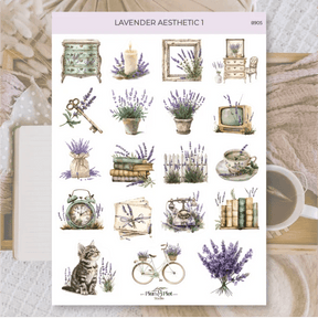 Stickers Plan & Plot Studio Vinyl - Lavender aesthetic 1 - 1 - Plan & Plot Studio - Tidformera