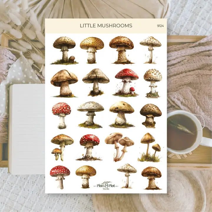 Stickers Plan & Plot Studio Vinyl - Little Mushrooms - 1 - Plan & Plot Studio - Tidformera