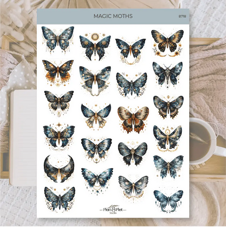 Stickers Plan & Plot Studio - Vinyl - Magic moths - 1 - Plan & Plot Studio - Tidformera