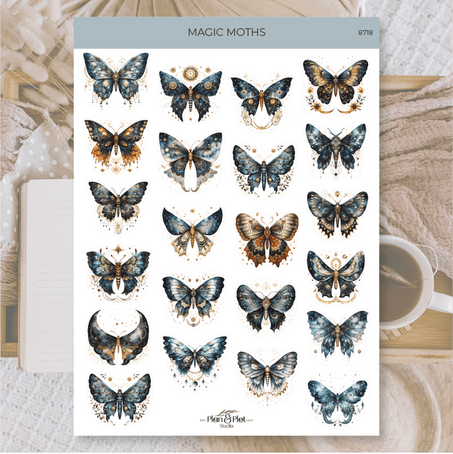 Stickers Plan & Plot Studio - Vinyl - Magic moths - 1 - Plan & Plot Studio - Tidformera