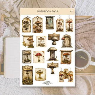 Stickers Plan & Plot Studio Vinyl - Mushroom Tags - 1 - Plan & Plot Studio - Tidformera