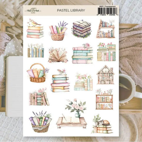 Stickers Plan & Plot Studio Vinyl - Pastel Library - 1 - Plan & Plot Studio - Tidformera