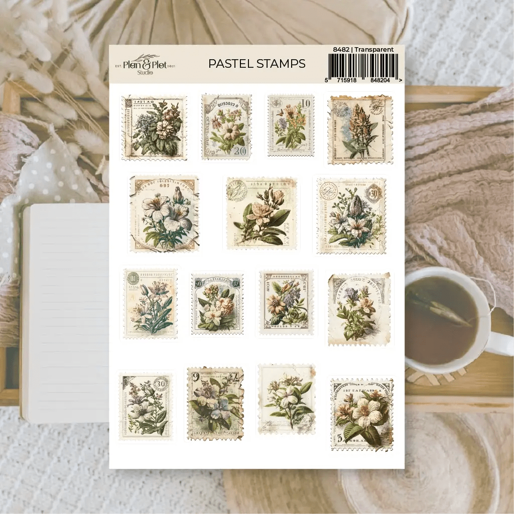 Stickers Plan & Plot Studio Vinyl - Pastel Stamps - 1 - Plan & Plot Studio - Tidformera