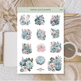 Stickers Plan & Plot Studio Vinyl - Pastel Succulents - 1 - Plan & Plot Studio - Tidformera