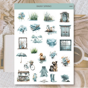 Stickers Plan & Plot Studio Vinyl - Rainy spring - 1 - Plan & Plot Studio - Tidformera