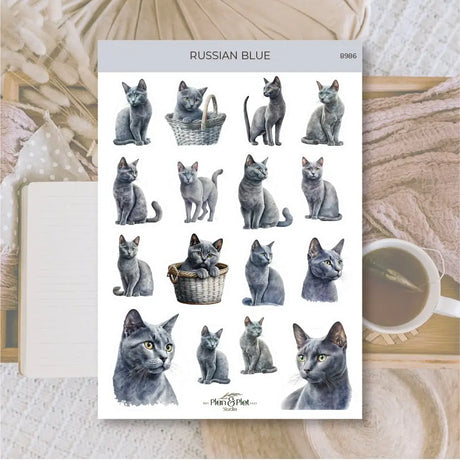 Stickers Plan & Plot Studio Vinyl - Russian blue - 1 - Plan & Plot Studio - Tidformera