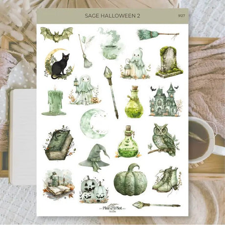 Stickers Plan & Plot Studio Vinyl - Sage Halloween 2 - 1 - Plan & Plot Studio - Tidformera