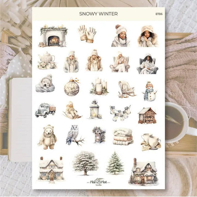 Stickers Plan & Plot Studio Vinyl - Snowy Winter - 1 - Plan & Plot Studio - Tidformera