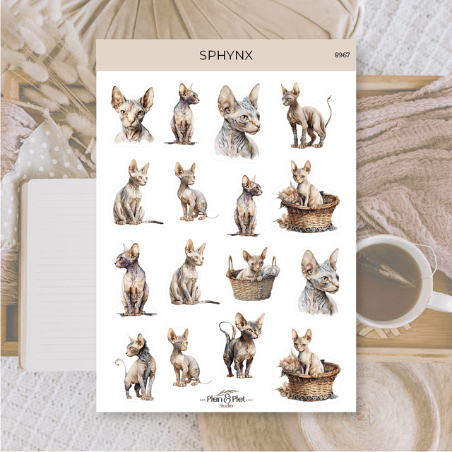 Stickers Plan & Plot Studio Vinyl - Sphynx - 1 - Plan & Plot Studio - Tidformera