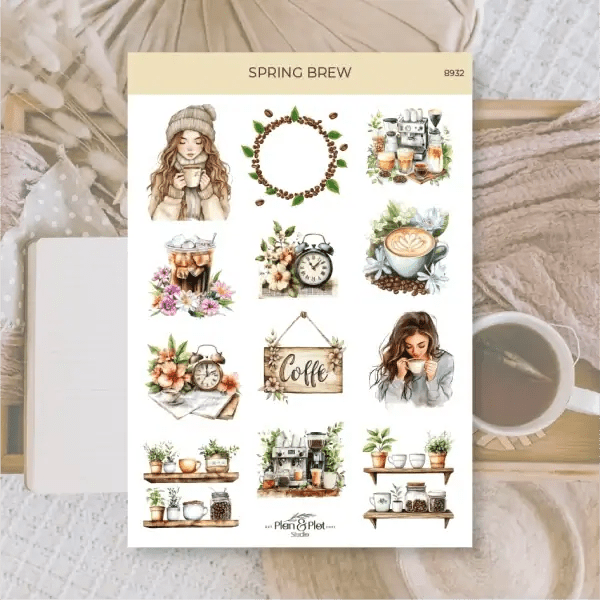 Stickers Plan & Plot Studio Vinyl - Spring Brew - 1 - Plan & Plot Studio - Tidformera