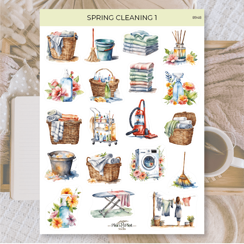 Stickers Plan & Plot Studio Vinyl - Spring Cleaning 1 - 1 - Plan & Plot Studio - Tidformera