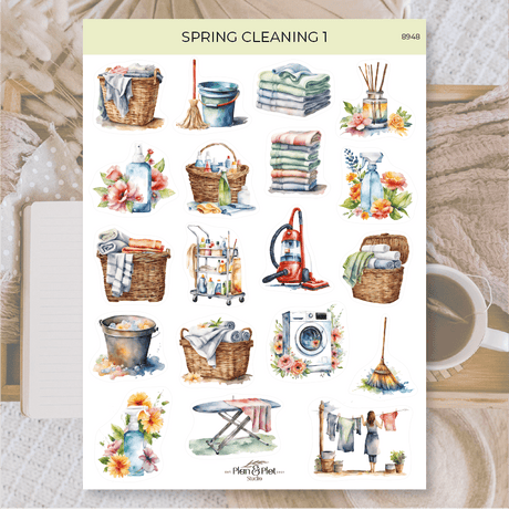 Stickers Plan & Plot Studio Vinyl - Spring Cleaning 1 - 1 - Plan & Plot Studio - Tidformera