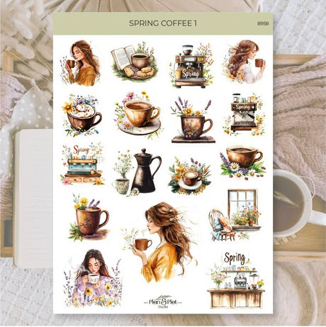 Stickers Plan & Plot Studio Vinyl - Spring coffee 1 - 1 - Plan & Plot Studio - Tidformera