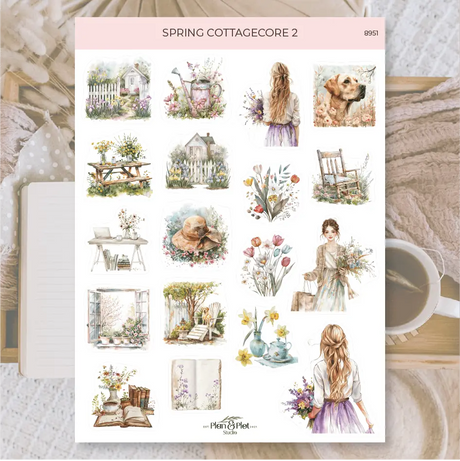 Stickers Plan & Plot Studio Vinyl - Spring Cottagecore 2 - 1 - Plan & Plot Studio - Tidformera