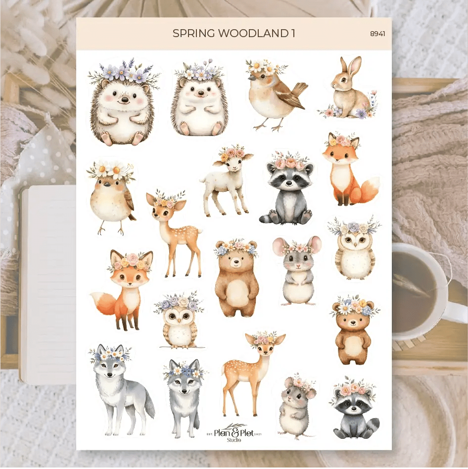 Stickers Plan & Plot Studio Vinyl - Spring Woodland 1 - 1 - Plan & Plot Studio - Tidformera