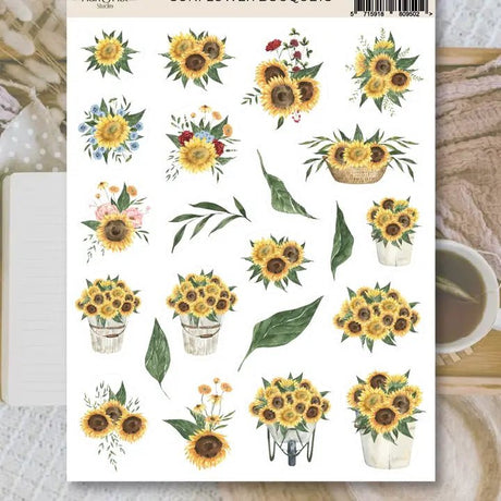 Stickers Plan & Plot Studio Vinyl - Sunflower Bouquets - 1 - Plan & Plot Studio - Tidformera