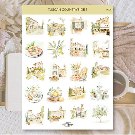Stickers Plan & Plot Studio Vinyl - Tuscan countryside 1 - 1 - Plan & Plot Studio - Tidformera