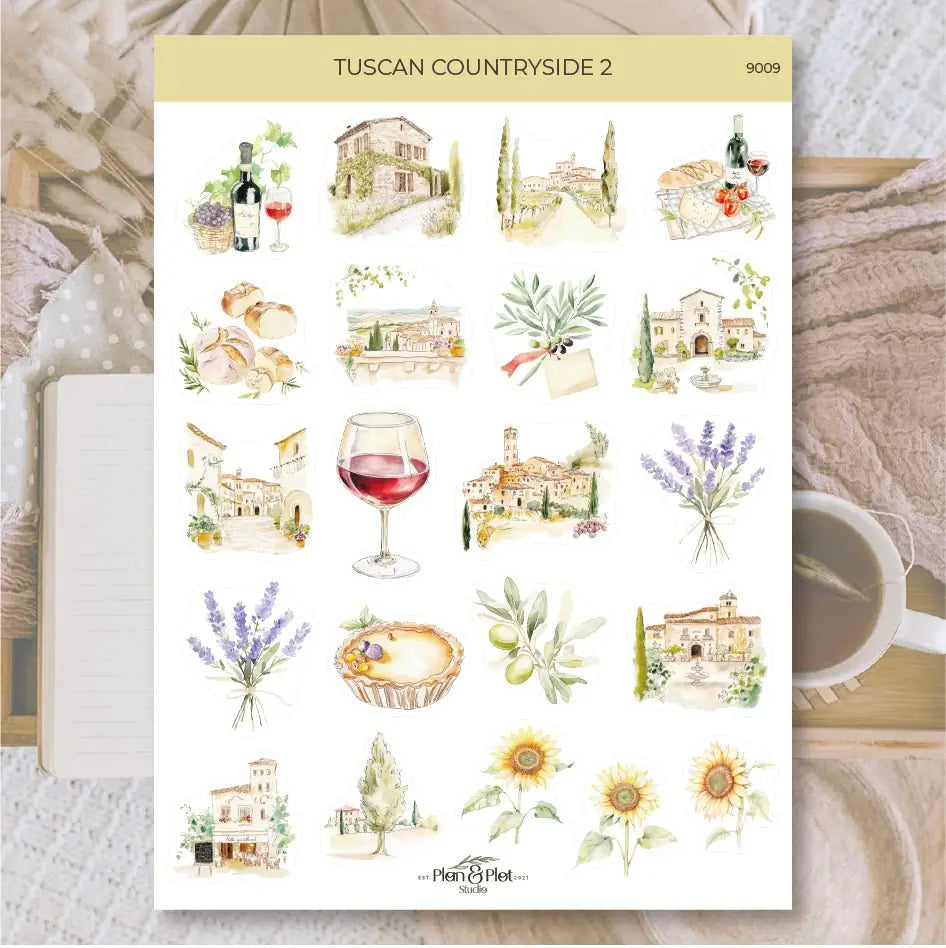 Stickers Plan & Plot Studio Vinyl - Tuscan countryside 2 - 1 - Plan & Plot Studio - Tidformera